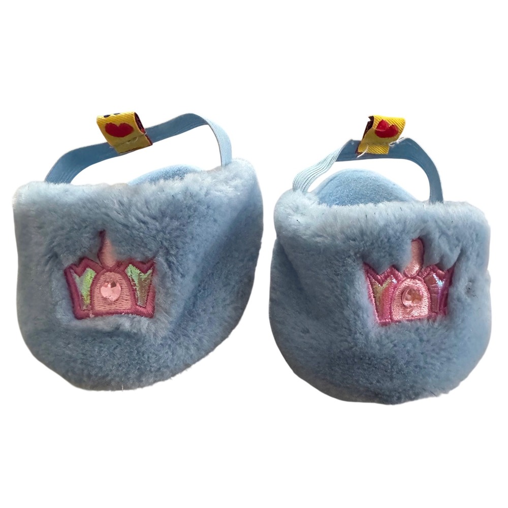 Build-A-Bear‎ Blue Princess Slippers Plush Bear Shoes